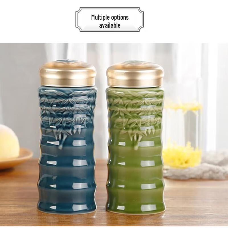 

Qian Tang Xuan Ceramic Bamboo Joint Travel Mug