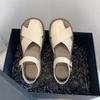 Baotou sandals women's summer 2025 versatile outer wear comfortable hollow cross belt women's shoes flat Roman shoes