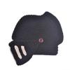 Funny Woolen Yarn Knitted Hat with A Mask Black/Grey Winter Hat Knight Style One Size Fits All Knight Mask Woman