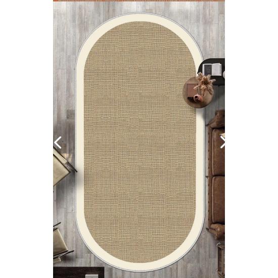 Digital Printing Washable Non-Slip Base Oval Kitchen Rug Living Room Rug and Runner