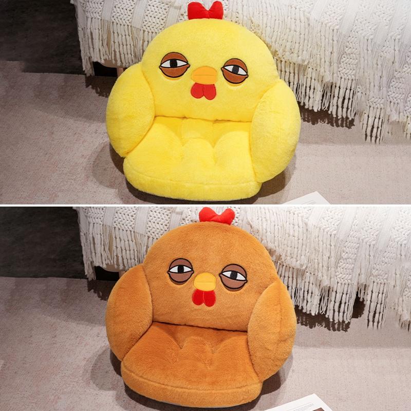 Funny Chicken Seat Cushion Plush Toys Pillow Soft Simulation Cute Plushie Dolls Stuffed Animal for Boys Girls Festival Gifts
