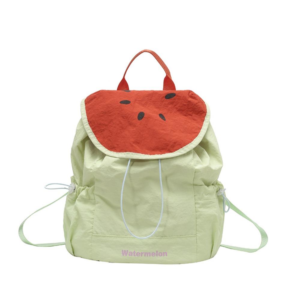 Travel Outdoor Drawstring Backpack Dopamine Color Hiking Shoulder Bag Fruit Nylon Backpack  Girls