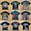 Sommer Amerikanisches Lockeres Street Retro T-Shirt Trendige Marke Kurzarm Godspeed Digitaldruck
