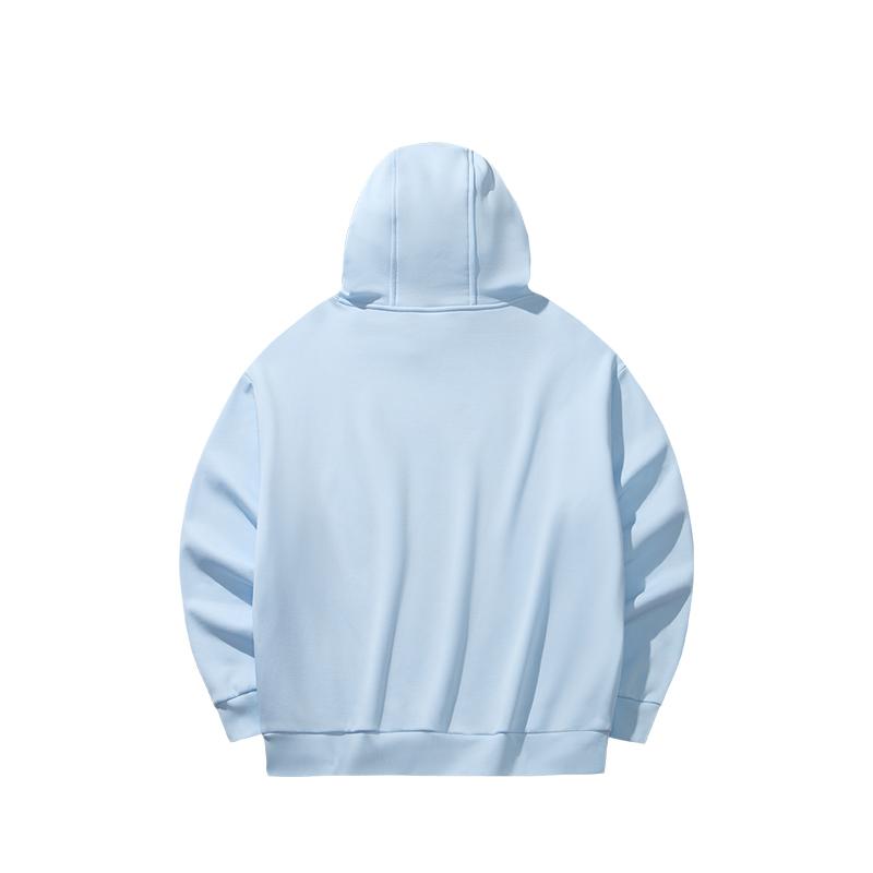 Anta Hooded Fleece Pullover Long Sleeve Knitted Casual Sweatshirt Unisex Sweatshirt Frost-Blue 972618705N-8