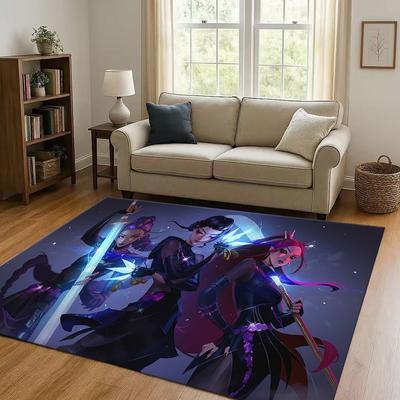 3D Kreslený Kpop Lovci Démonů Zoey Rumi Mira Obývací pokoj Protiskluzový koberec do ložnice Herny Pohovky, Domácí Dekorace Rohožka
