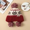 Ladies Snowflake Christmas Wool Hat Winter Fleece Thickened Cold Warm Hat Outdoor Travel Ear Hat New