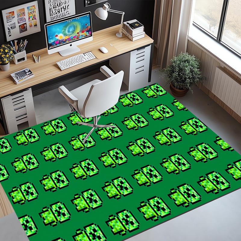 Tappeto con motivo Minecraft, Tappetino da interno/esterno, per Picnic, Sala giochi, Camera da letto, Ufficio, Soggiorno, Tappeto decorativo per la casa, Regalo di compleanno