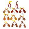 Dog Antler Headband Christmas Pet Costume Hairband Adjustable Headband with Bow Floppy Ears for Medium Large Dogs Holiday Party Dress-up