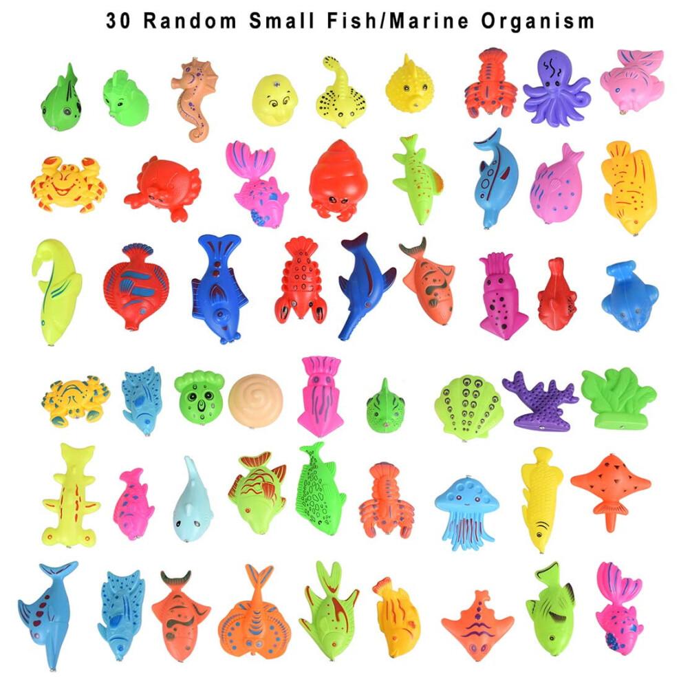 Interactive Bath Playset, Multi-Player Game With Magnetic Floating Toy, Ocean Sea Animals For Bathtub Pool Bathtime Learning, Unique Magnetic Fishing