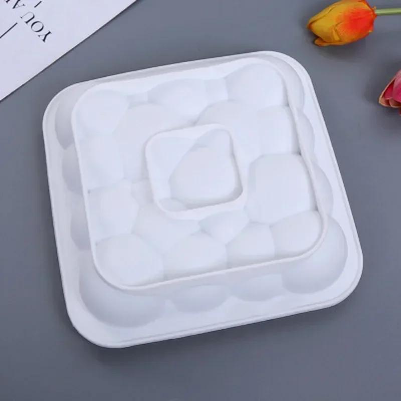 Cake 3d Cloud Mold Square Cloudshaped Pan White Silicone Mousse Baking Dessert Mould
