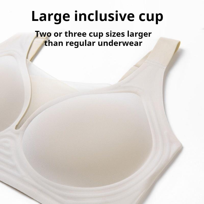 Jelly Hluboký výstřih do V Plný košíček Bezešvé síťované spodní prádlo plus size Tenký styl Velká prsa Malá Podprsenka proti ochabování 6XL