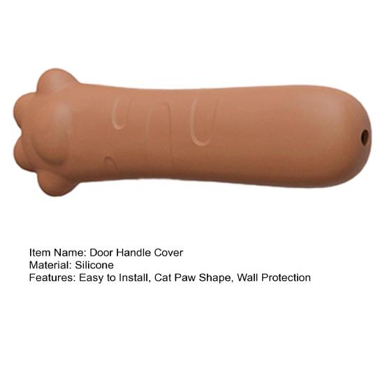 Cat Paw Door Handle Cover Silicone Anti-collision Wall Protector Anti-Static Anti-Freeze Home Office Door Lever Decorative Cover