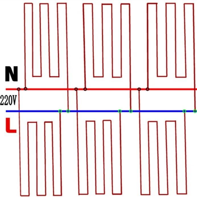 Cavo Riscaldante a Infrarossi Lontani Rivestito con Filo Riscaldante in Fibra di Carbonio e Guaina in Fluoroplastica 48K