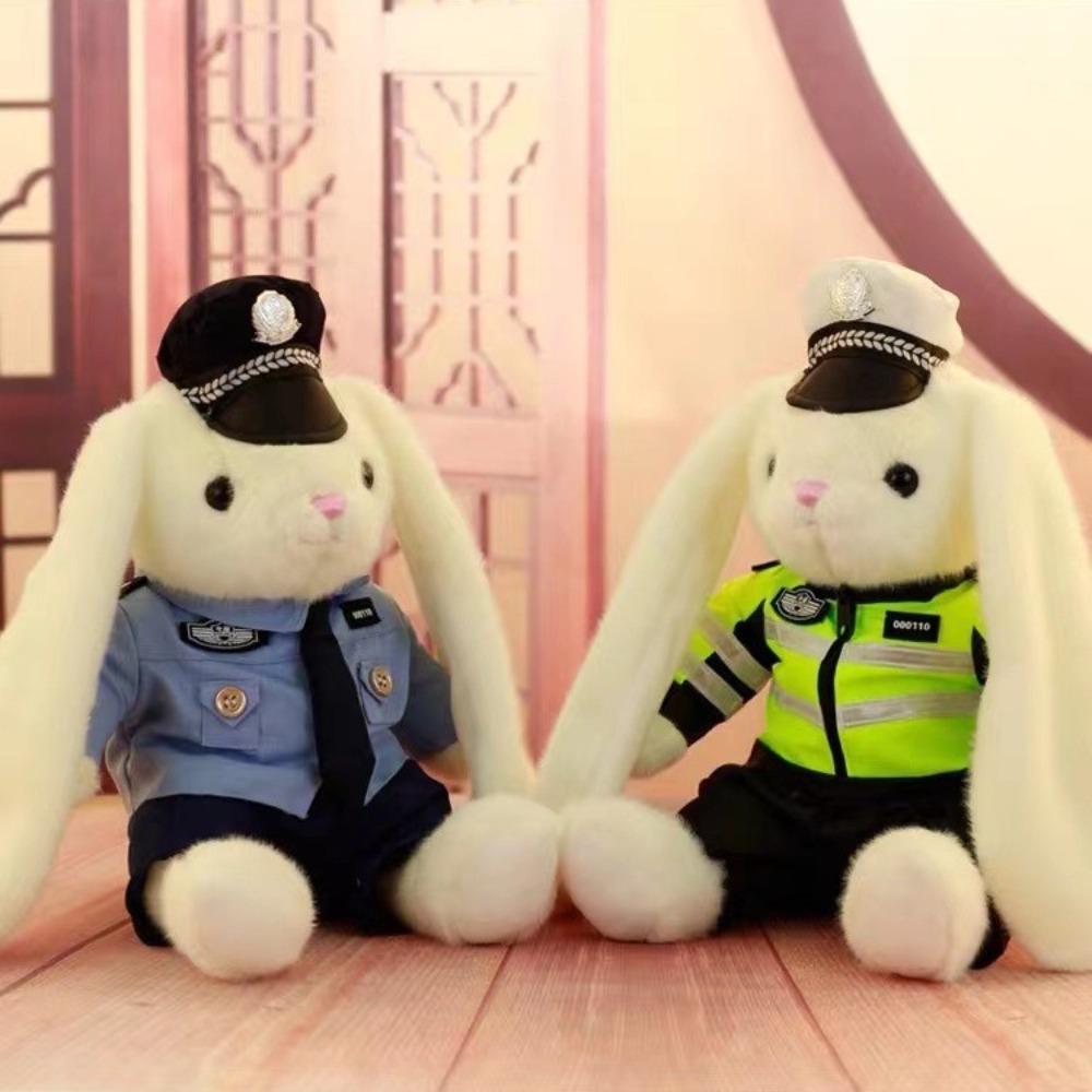 Police Traffic Police Rabbit Doll Uniform Rabbit Doll Plush Toy Unit Publicity Activities Gifts Ground Marketing Gifts