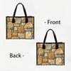 Stone Pattern Tote Bag Stylish Daily Carry Bag For Casual Outdoor Shopping