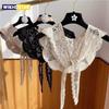 Fashion Detachable Fake Collar Hollow Adjustable Knitted False Collar Lace Trim Crochet Decorative Collar Clothing Accessories