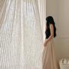 French Medieval Linen Texture Cream Blue And White Striped Gauze Curtains For Living Room Bedroom Bay Window Sunshade