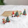 Small Resin Snowman Christmas Tree Ornament for Desktop Scenery and Window Display