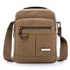 Men's Korean Style Canvas Leather Crossbody Shoulder Bag for Travel