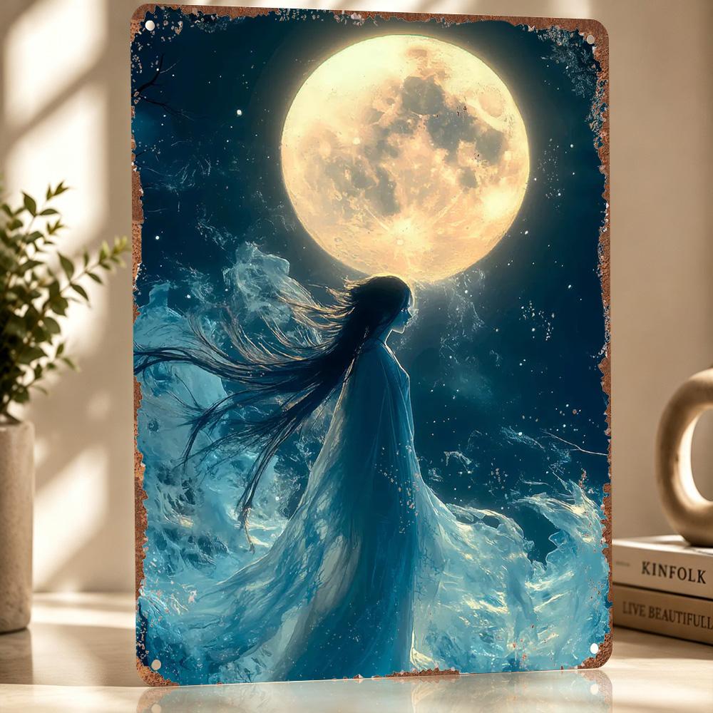Moonlit Fantasy Metal Poster Perfect Gift for Fans Lovers Personalized Wall Art Metal Sign for Home Decorations Bar Accessories