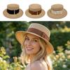 Sun Protection Ladies Sun Hat Satin Bow Visor Cap British Style Beach Hat  Sun Protection