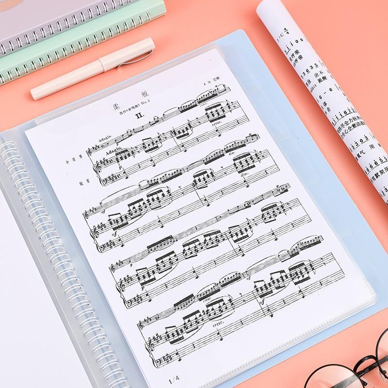 Multi-Functional Score Folder: 20-page Piano Music Folder with Colored Inner Pages, Designed for Modifying Sheet Music.