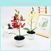Simulierte Phalaenopsis Topfpflanze Künstliche Kunstblume für Büro- und Hochzeitsdekorationen