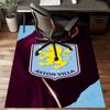 Aston Villa Crest Design Rug Game Carpet, Floor Mat for Bedroom Living Room Entryway Rug, Home Decor Idea Gift for Christmas Birthday