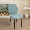 Curved Armless Chair Cover Slipcover Dining Chair Cover, Reusable Wingback Side Chair Slipcovers Covers Modern Chair Seat Slipcover Washable