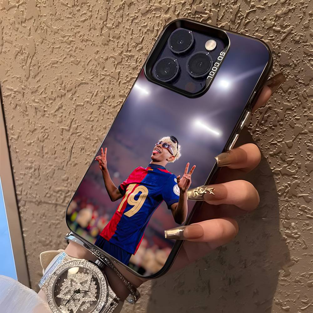 No.19 Football L-Lamine Y-Yamals Phone Case For iPhone 16,15,14,13,12,Pro,XS,Max,Plus,Mini,SE Black Candy Matte Shockproof Cover