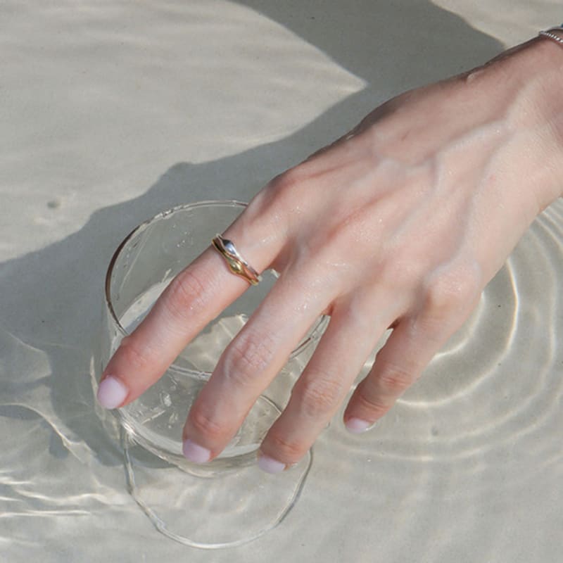 Modernlike 14k Gold-filled Silver Point Drop Ring