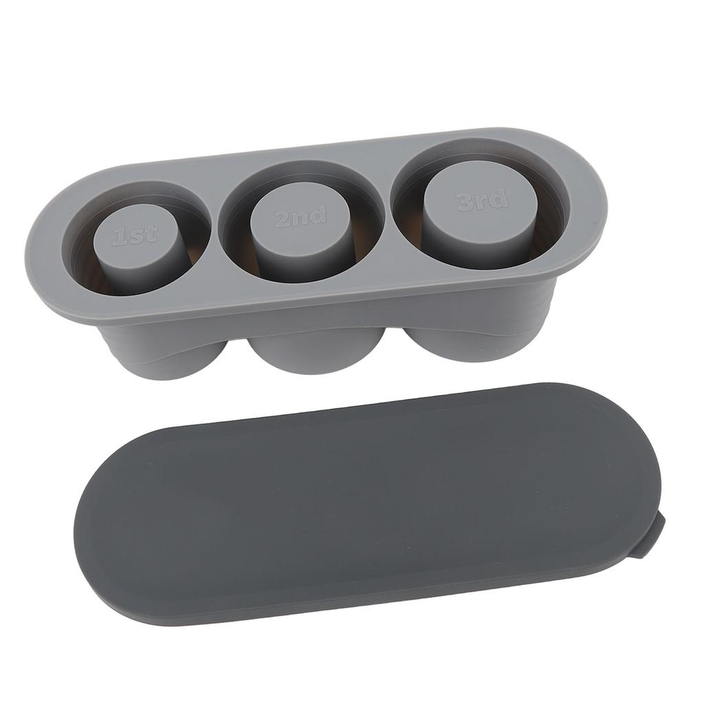 Hollow Cylinder Ice Cube Tray Quick Release Silicone High Low Temperature Resistant with Lid 3 Hollow Cylinder Ice Cube