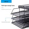 KW-triO 3-Tier Stackable Metal Mesh File Organizer