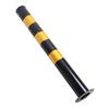 Safety Bollard Post 29.5in Height 3in Diameter Cold Rolled Steel Parking Barrier Pipe Black and Yellow