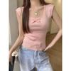 2025 Summer U-neck Bow Knit T-shirt – Slim-Fit, Age-Reducing Design for Women