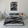 Zebra-Muster Bettwäsche-Set Dreiteilig Bettwäsche-Set (1 Bettbezug, 2 Kissenbezüge, Bettdecke nicht enthalten)