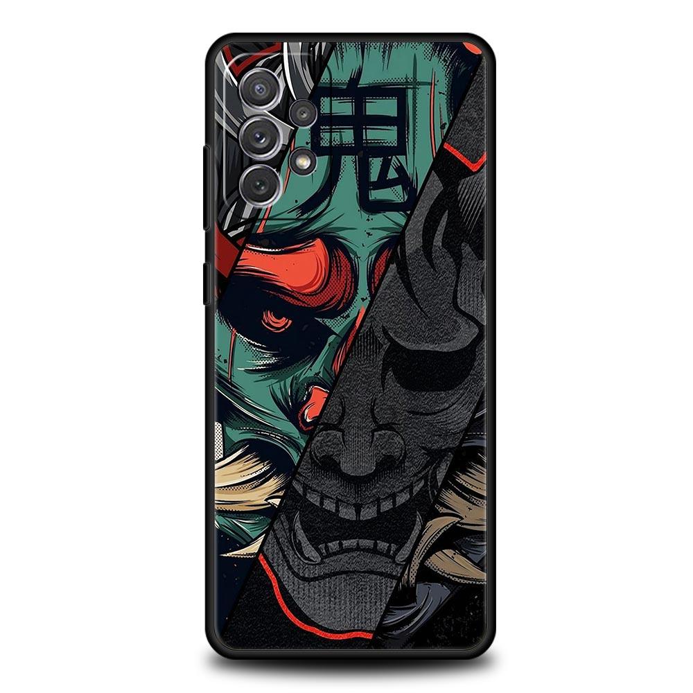 Custodia per Telefono Maschera Hannya Samurai Fantasma Per Samsung A15 A13 A51 A71 A41 A31 A21S A03S A05 A35 A32 A55 A23 A25 A33 A53 A73 5G Cover