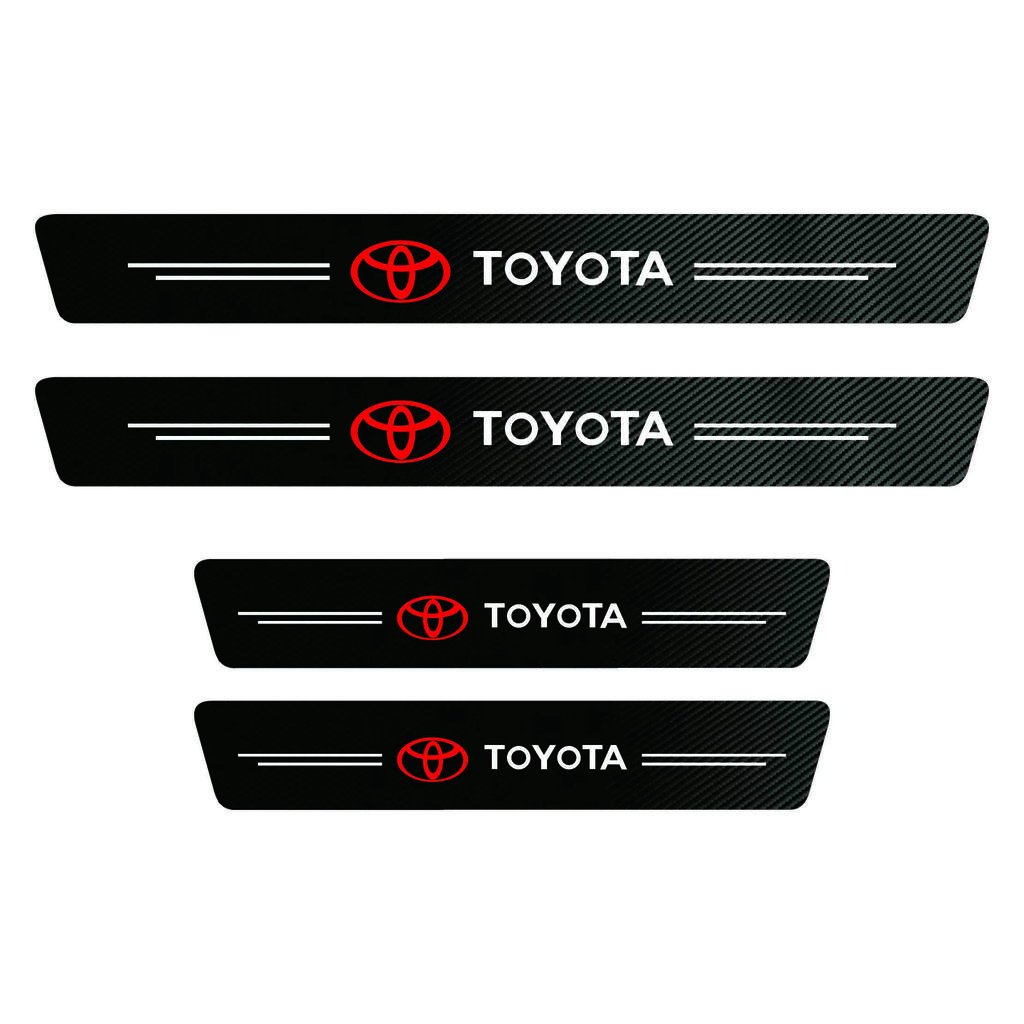 Leather Car Door Sill Plate Protector Stickers Threshold Side Anti Scratch Tape Protection for Toyota GR Car Accessorie