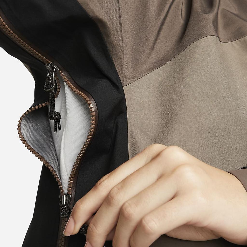 Nike ACG Storm-FIT ADV GORE-TEX Misery Ridge Color Block Hooded Jacket Women Jacket Brown DQ6885-004