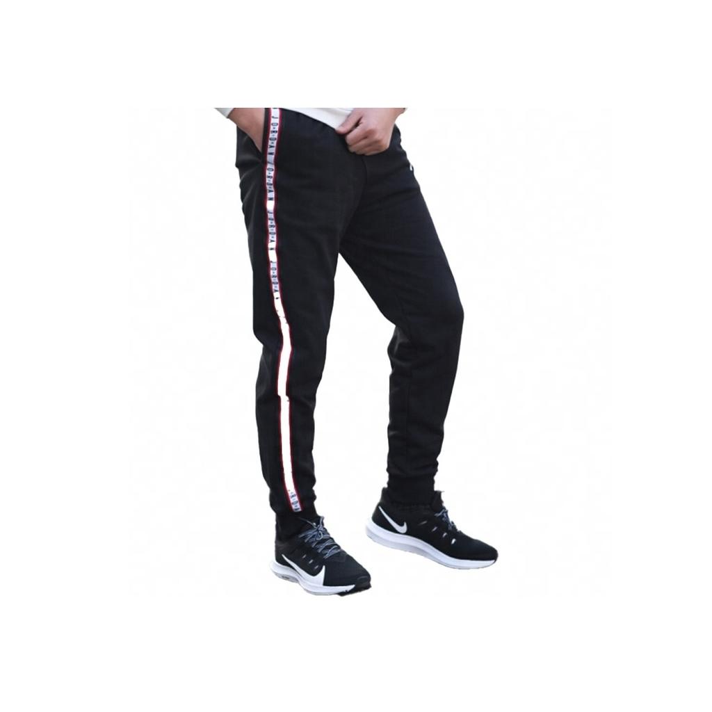 Jordan Logo Print Tapered Knit Track Pants Men Bottoms Black CU2700-010