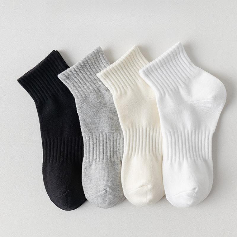 3 Pairs Trendy Candy Color Ankle Socks For Women Tucking Boat Socks Cotton Sweat-absorbing Girls Short Socks Sports Socks