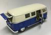 KiNSMART Scale 1962 Volkswagen Bus Pullback Diecast Car X 1/32 (Ivory Blue)