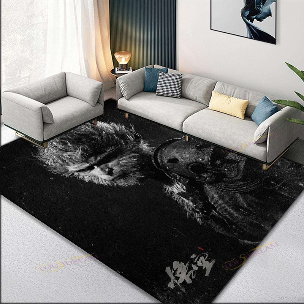 1PC Wukong Ring Velvet Floor Mat Modern Dirt Resistant Washable Erasable Waterproof Care-Free Home Decor