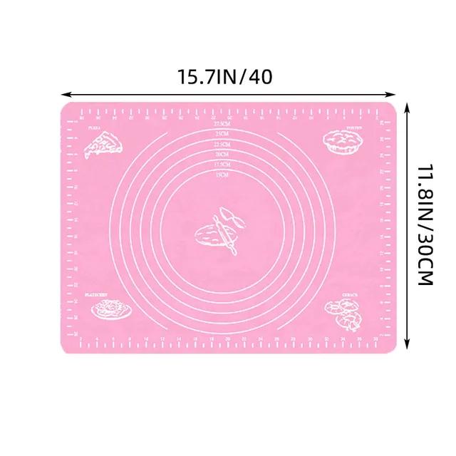 Neue Knetunterlage Silikon Backmatte Pizza Kuchen Teigbereiter Gebäck Küche Kochen Grill Gadgets Backformen Tischmatten Unterlage S
