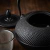 CAST IRON KETTLE 1.8L LARGE BLACK FOR TEA + STEEL INFuser