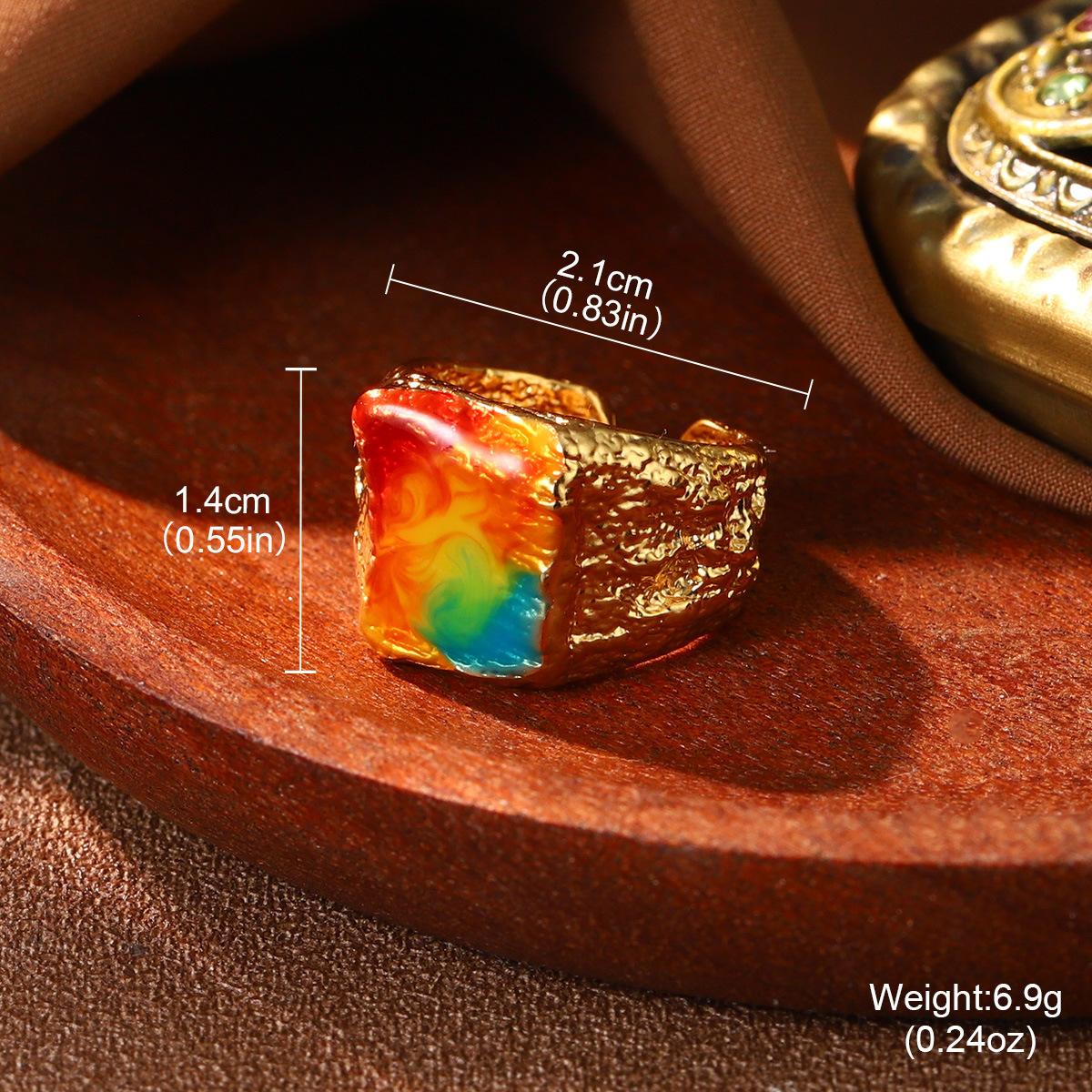 

Butterfly gradual change color earrings Van Gogh Monet series oil painting earrings enamel dripping oil new exaggerated personality jewelry