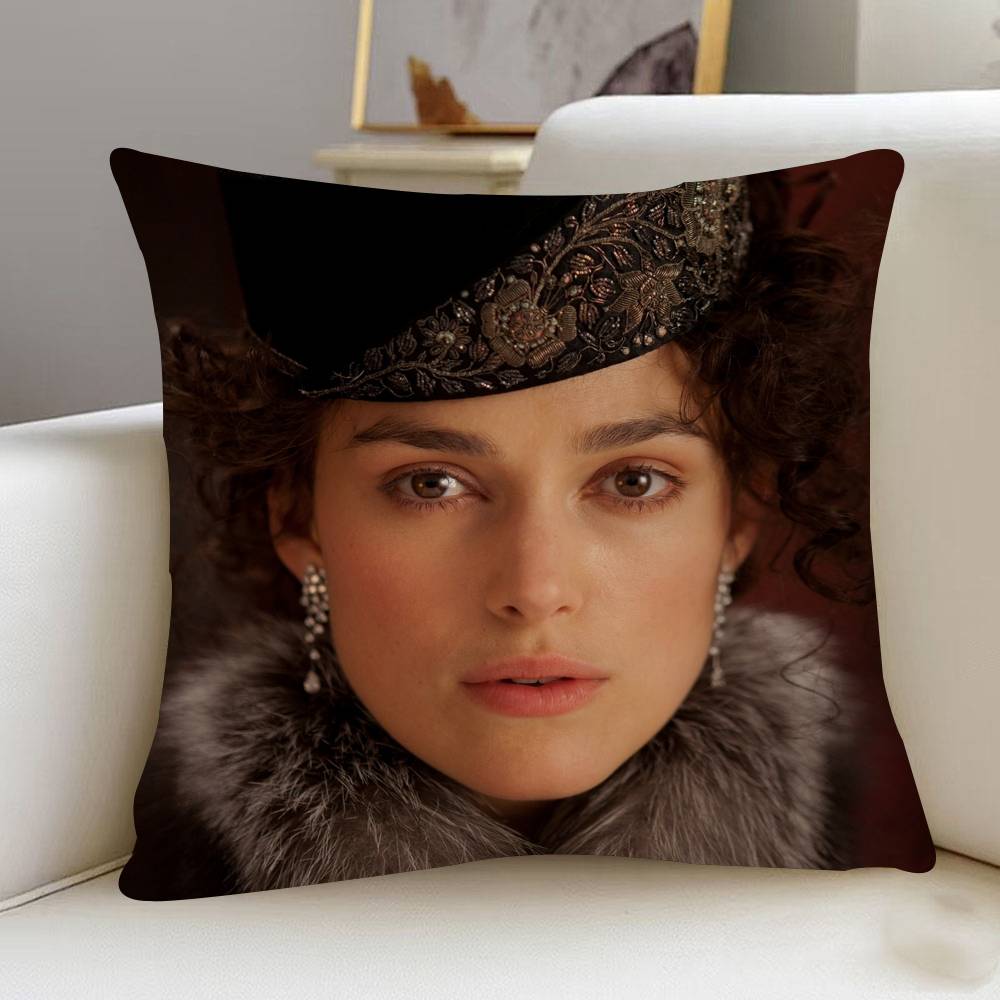 K-Keira Christina Knightley Decorative Room Aesthetics Pillow Case Home Decor Bedroom Sofa Bed Couch Pillow Cover 45x45