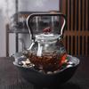 Large Capacity 1000ml Steaming and Boiling Heat-resistant Glass Teapots With Infuser Filter Wooden Handle Lifting Beam Tea Pot