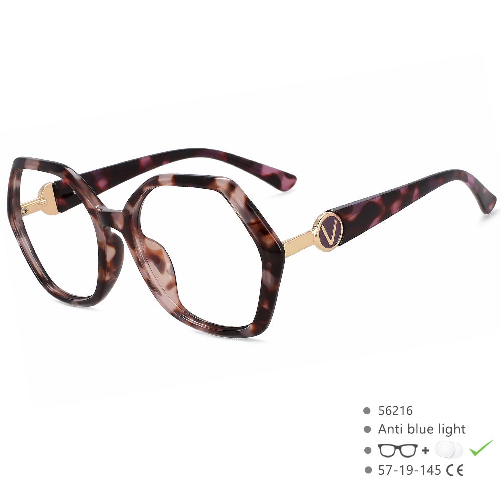 56216 Fashion TR90 Anti Blue Light Blocking Cat Eye Glasses Frame Women Luxury Design Eyeglasses for Ladies Optical Frame