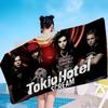 1pc Vintage Rock T-Tokio H-Hotel Microfiber Blanket Quick Drying Beach Towels Oversized Printing Super Absorbent Towel Blanket
